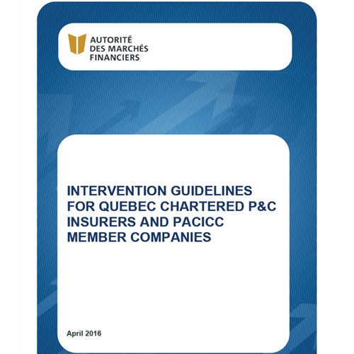 Intervention Guide for Quebec Chartered P&C Insurers and PACICC Member Companies